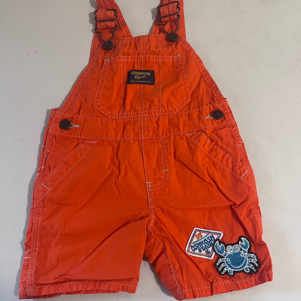 Y2K OshKosh B'gosh Orange Crab Overalls